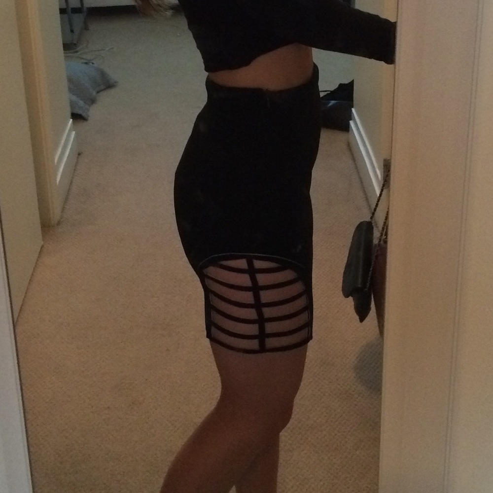 LF Milau Black Cut-Out Skirt